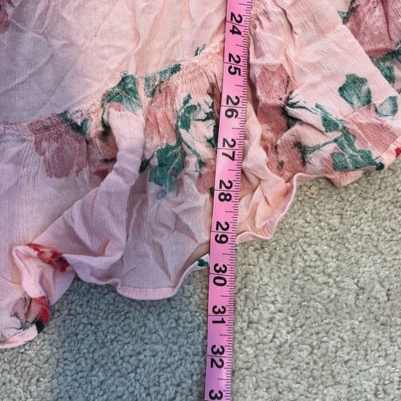 ASOS Women’s Pink Floral Flowy Top Size 6 - Picture 7 of 8